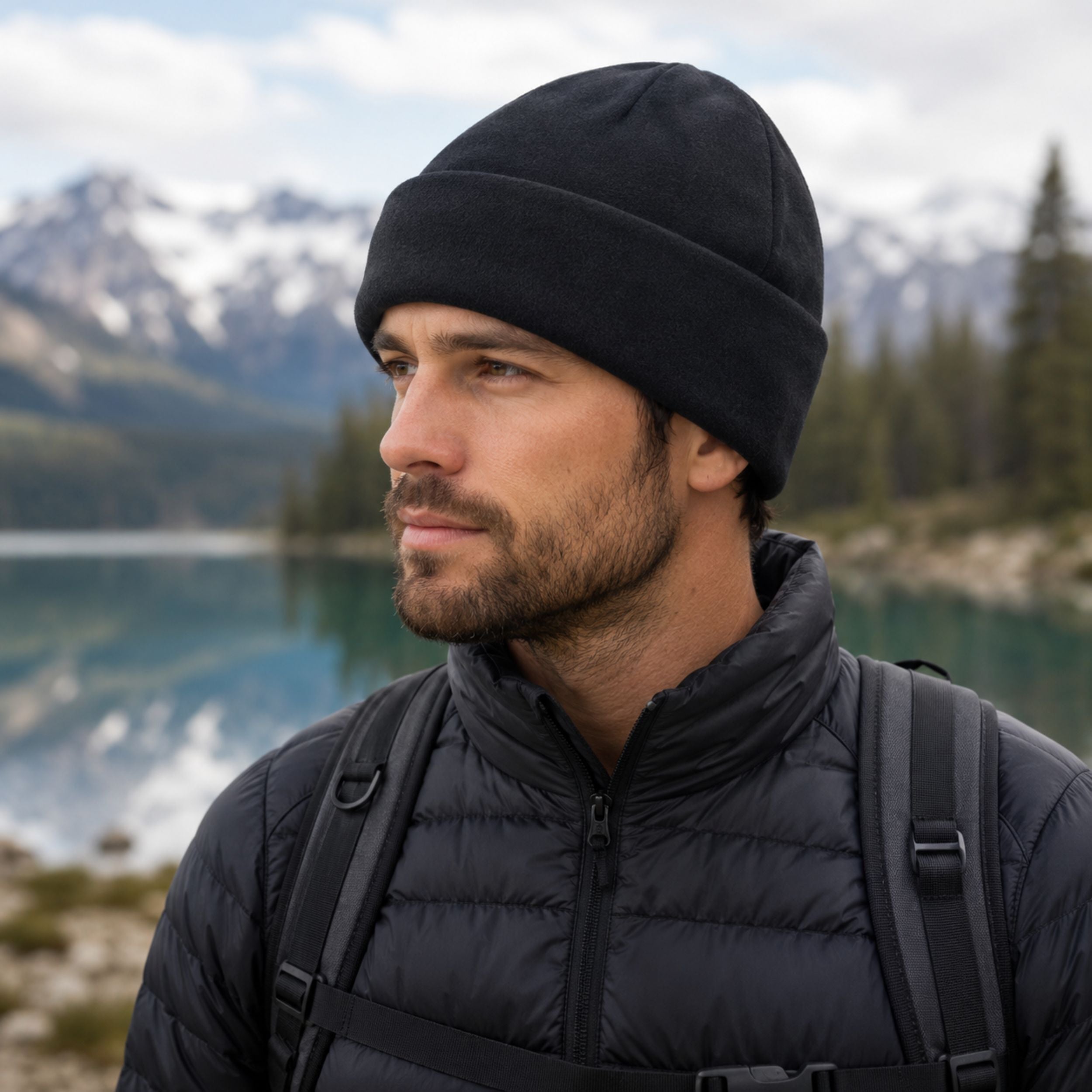 Gorro Polar Prints Solid Black - BUFF