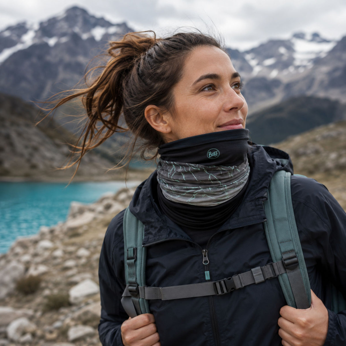 Tubular Polar Neckwarmer Unal Grey - BUFF