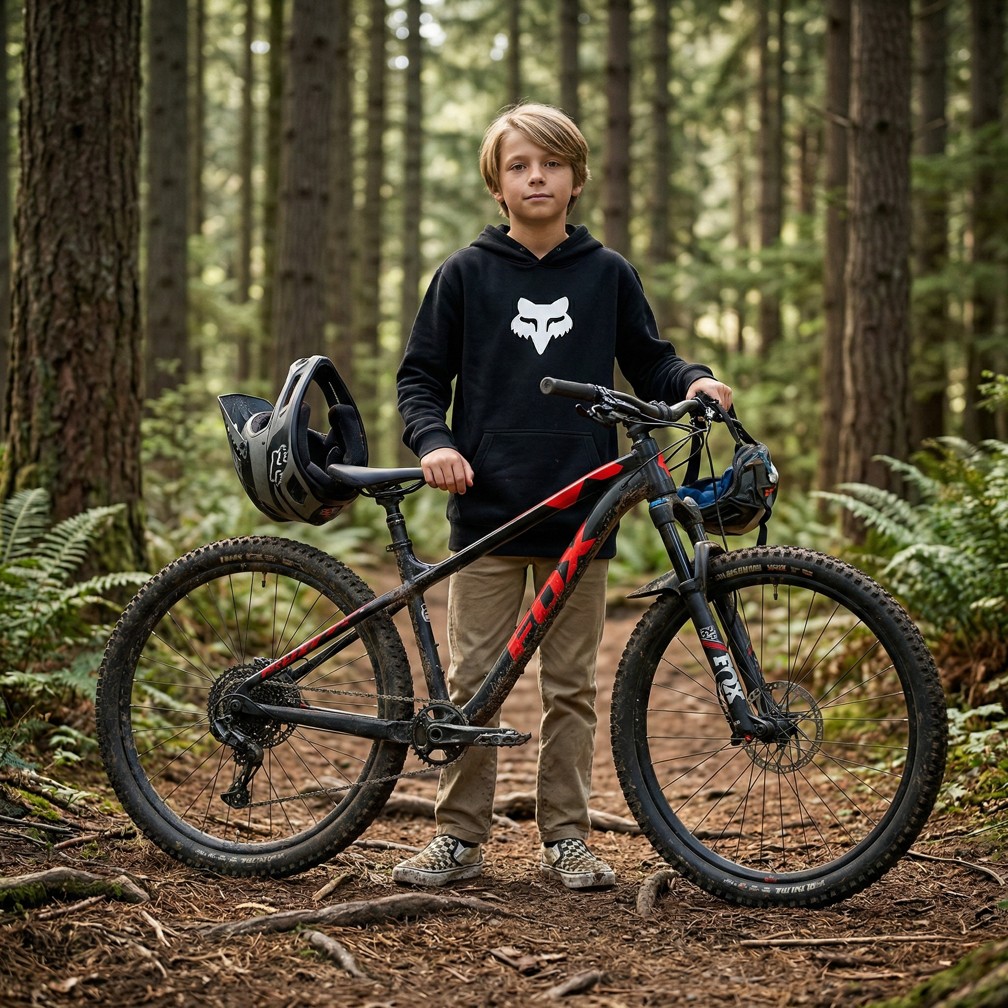 Sudadera Legacy Black Niño - Fox