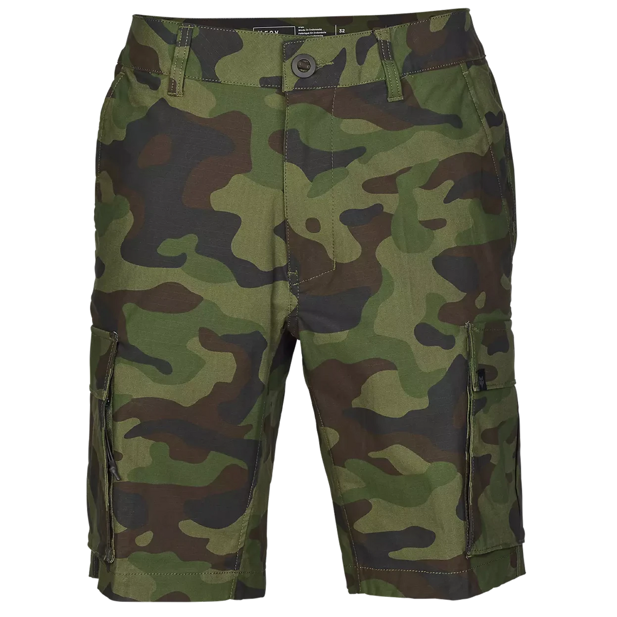 Short Fox Slambozo 2.0 color verde oliva estilo cargo vista frontal.