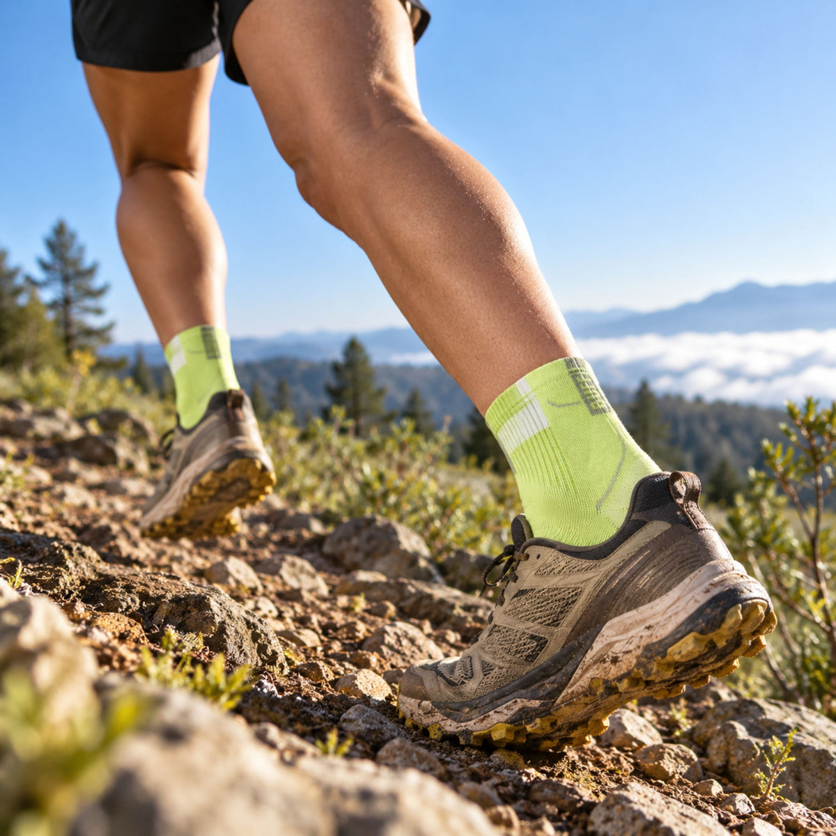 Calcetines CoolNet Quarter Cq Lime - BUFF