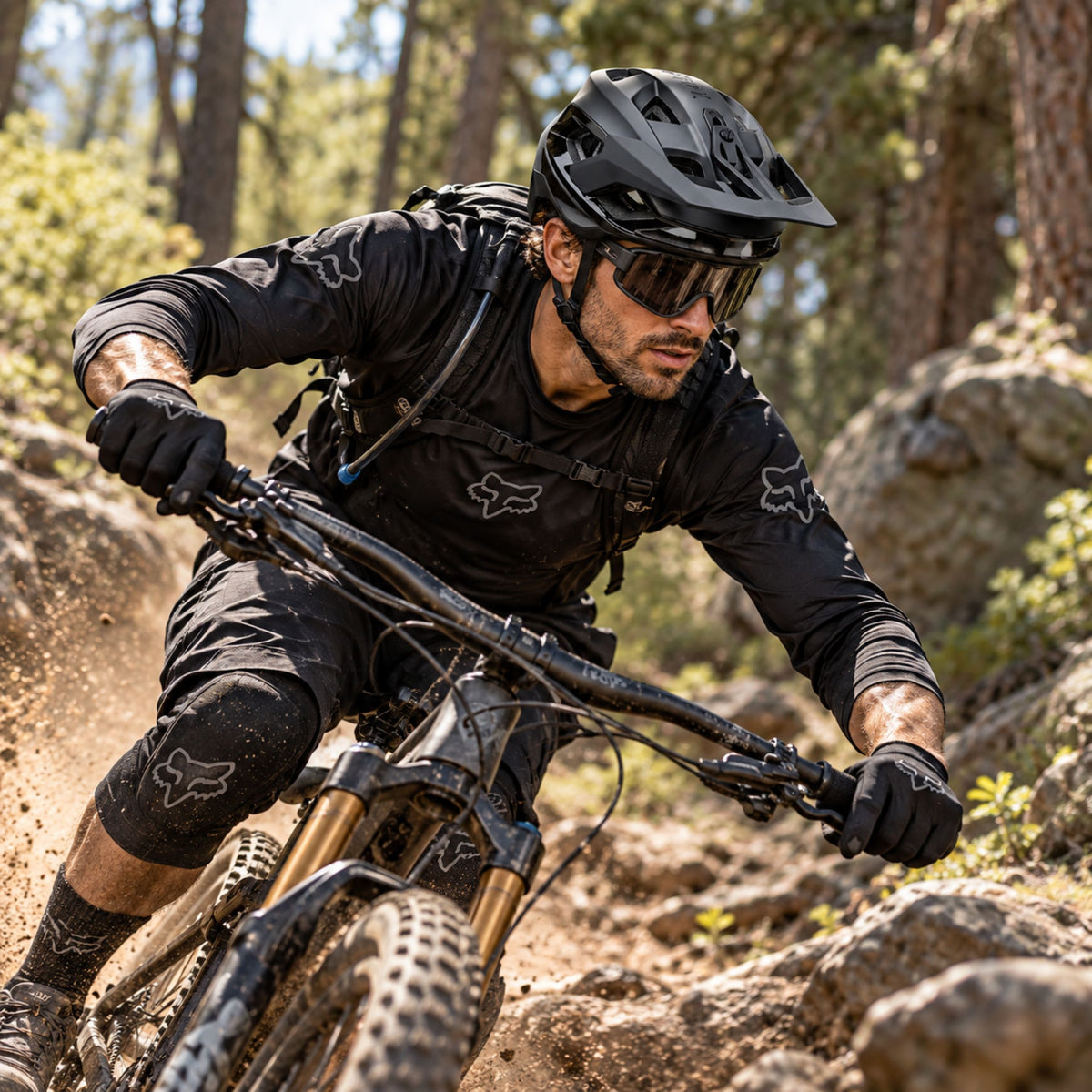 Casco Speedframe Pro Negro Mate - Fox