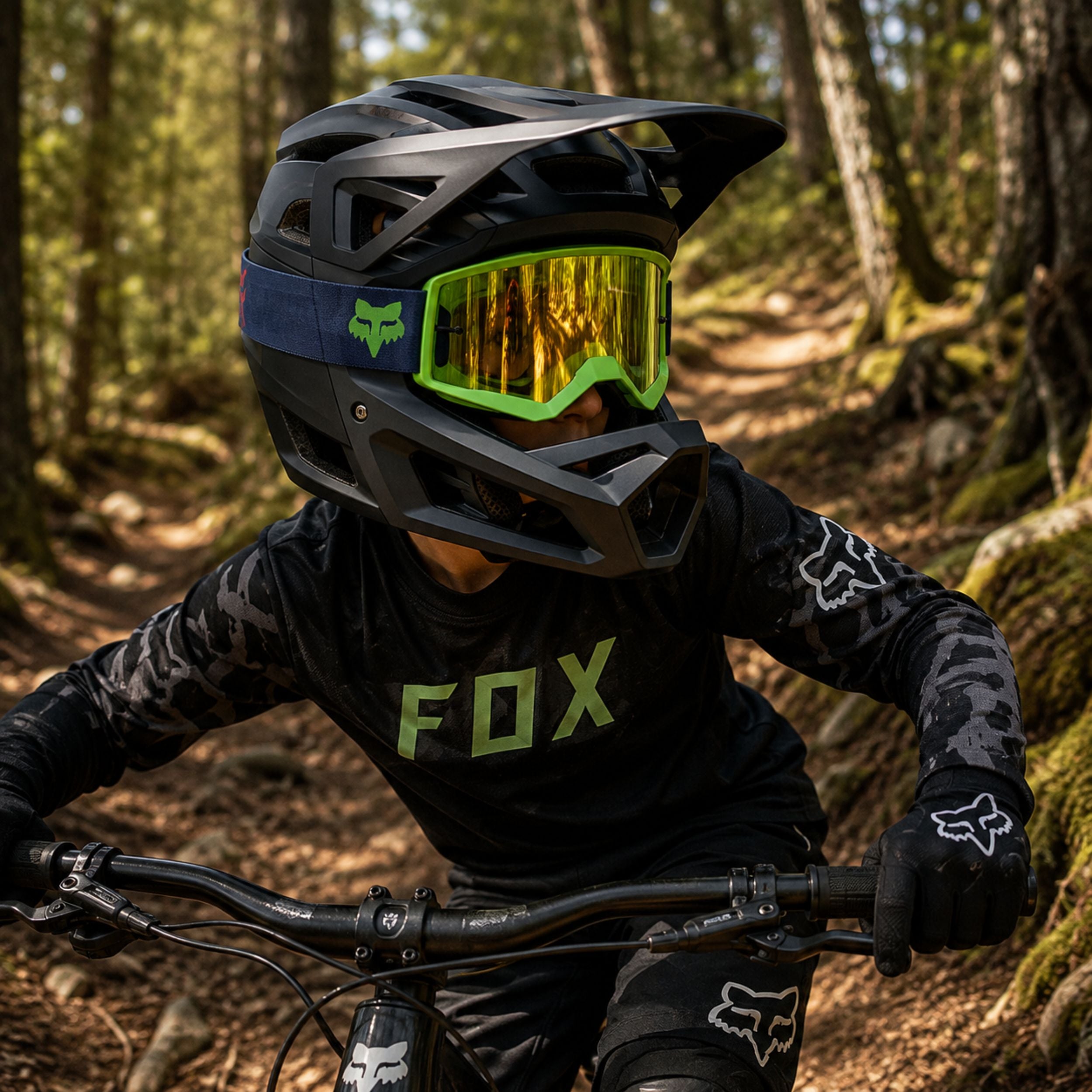 Goggles Taunt Mirrored Navy Niño - Fox