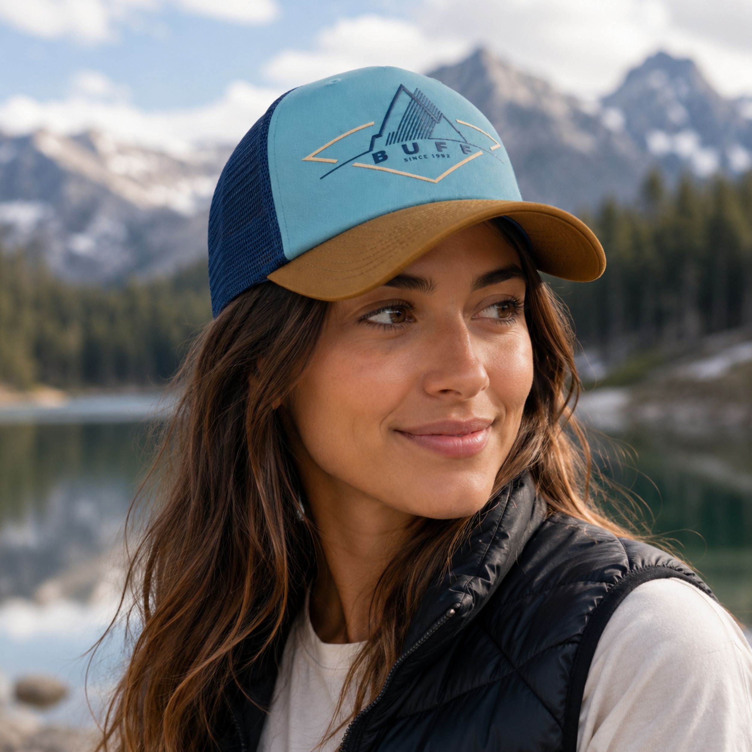 Gorra Trucker Brak Stone Blue - BUFF