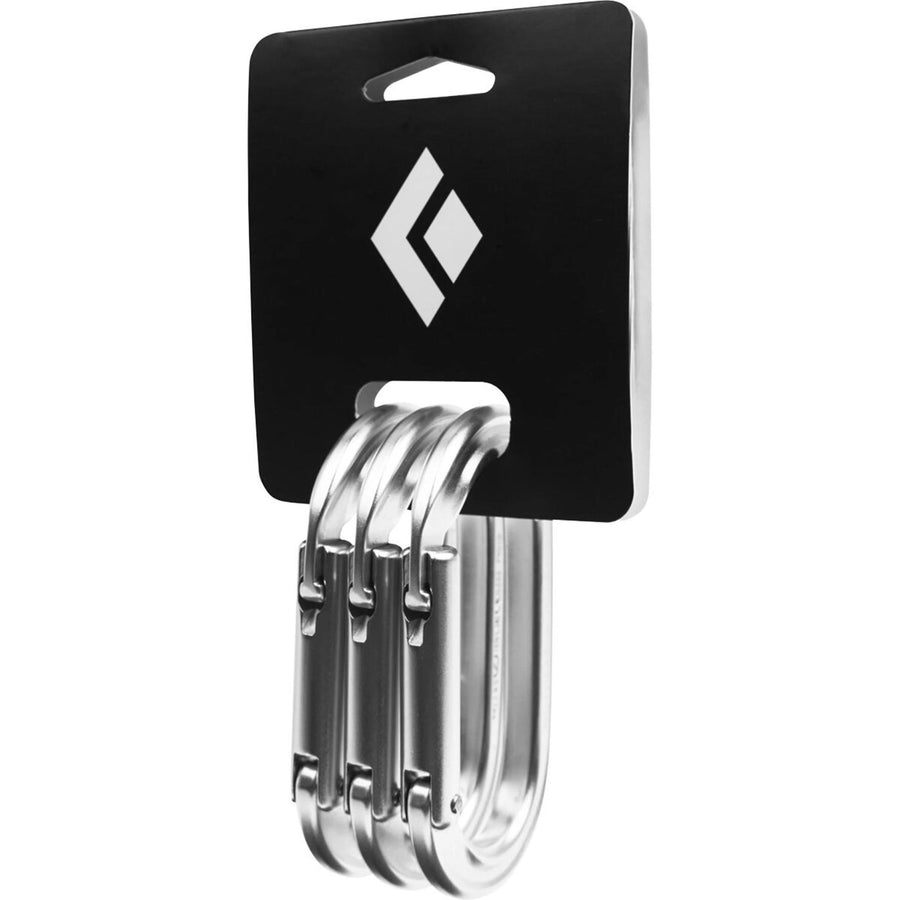 Oval Keylock Carabiner 3 Pack - Black Diamond