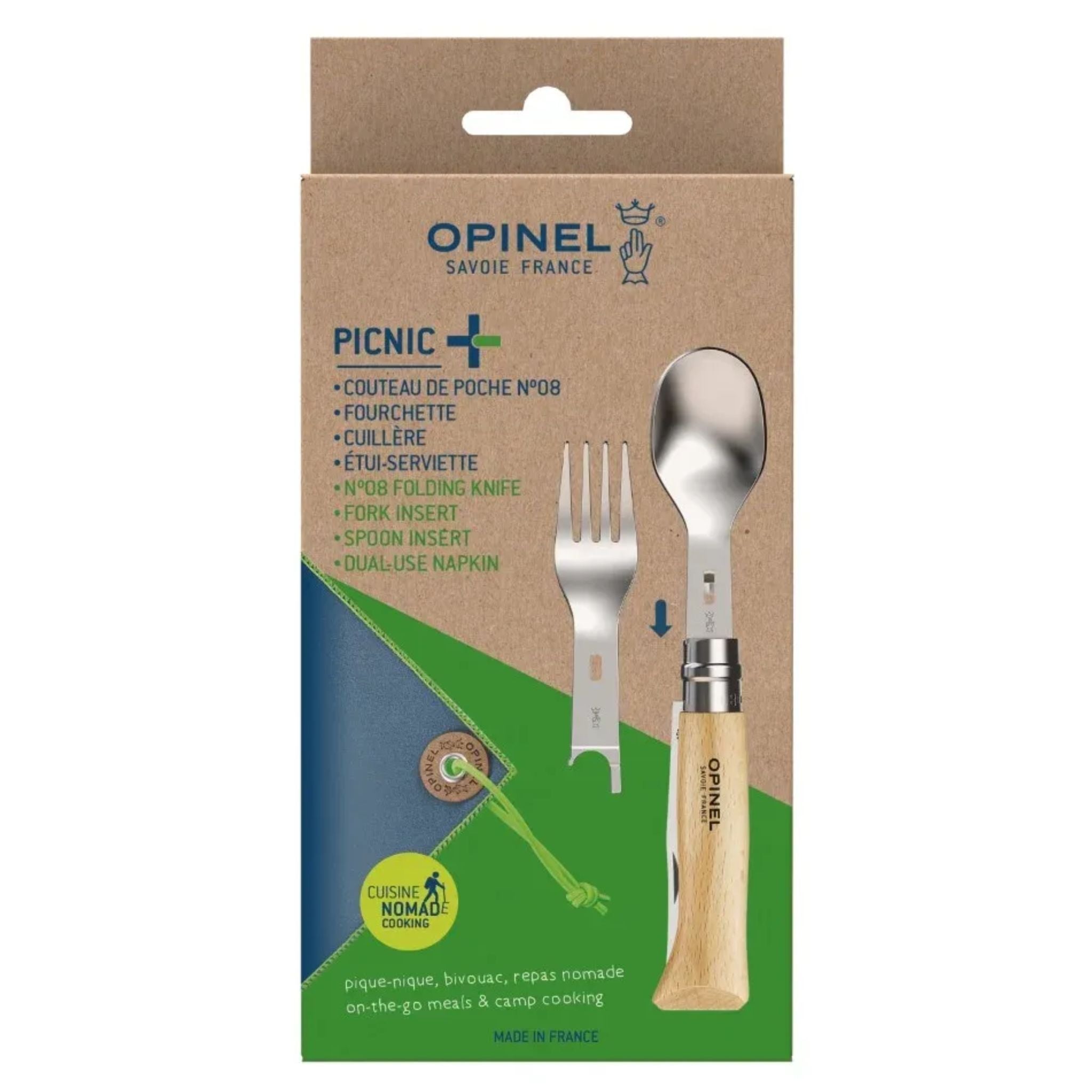 Navaja con cubiertos senderismo