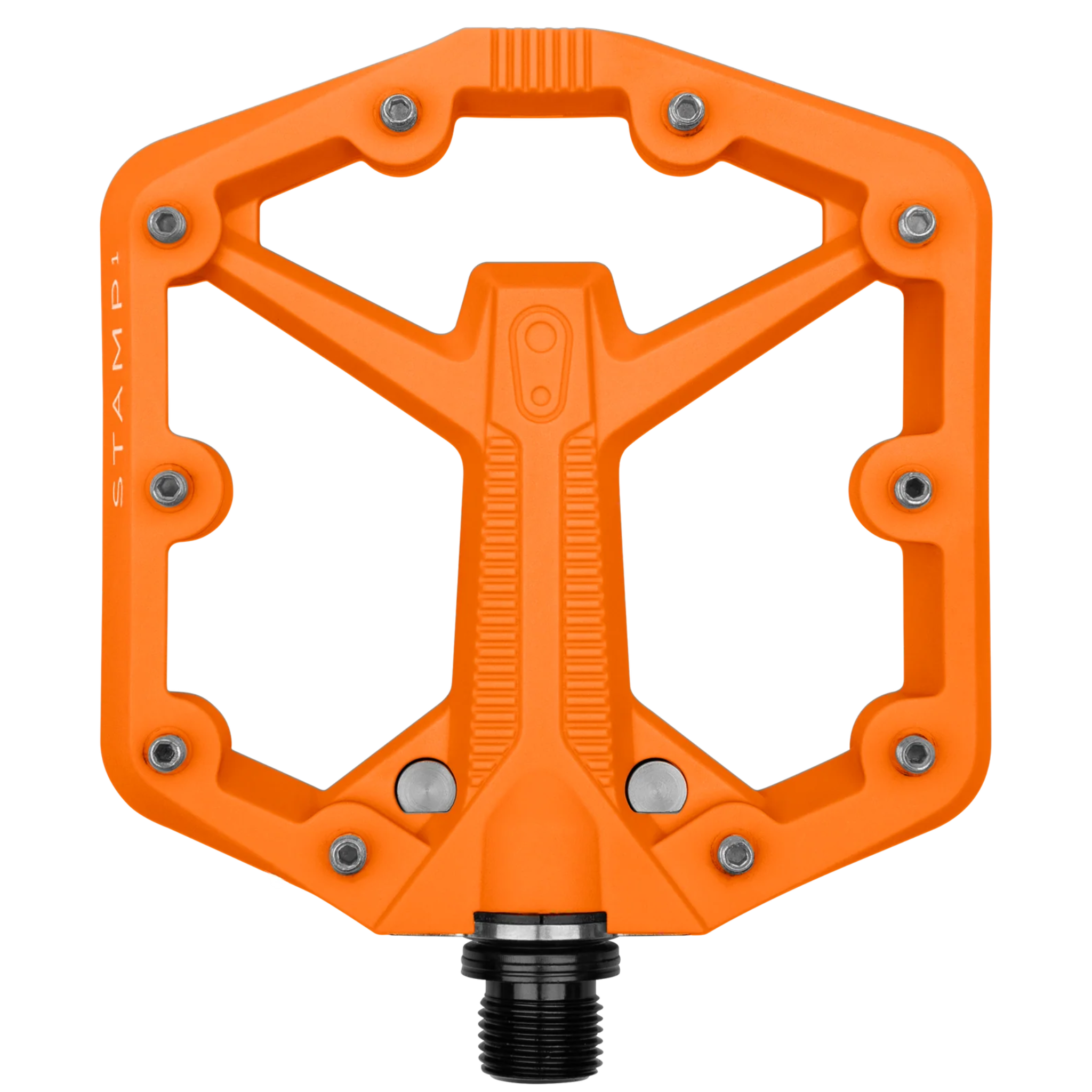 Pedales de plataforma para bicicleta Crankbrothers Stamp 1 de color naranja