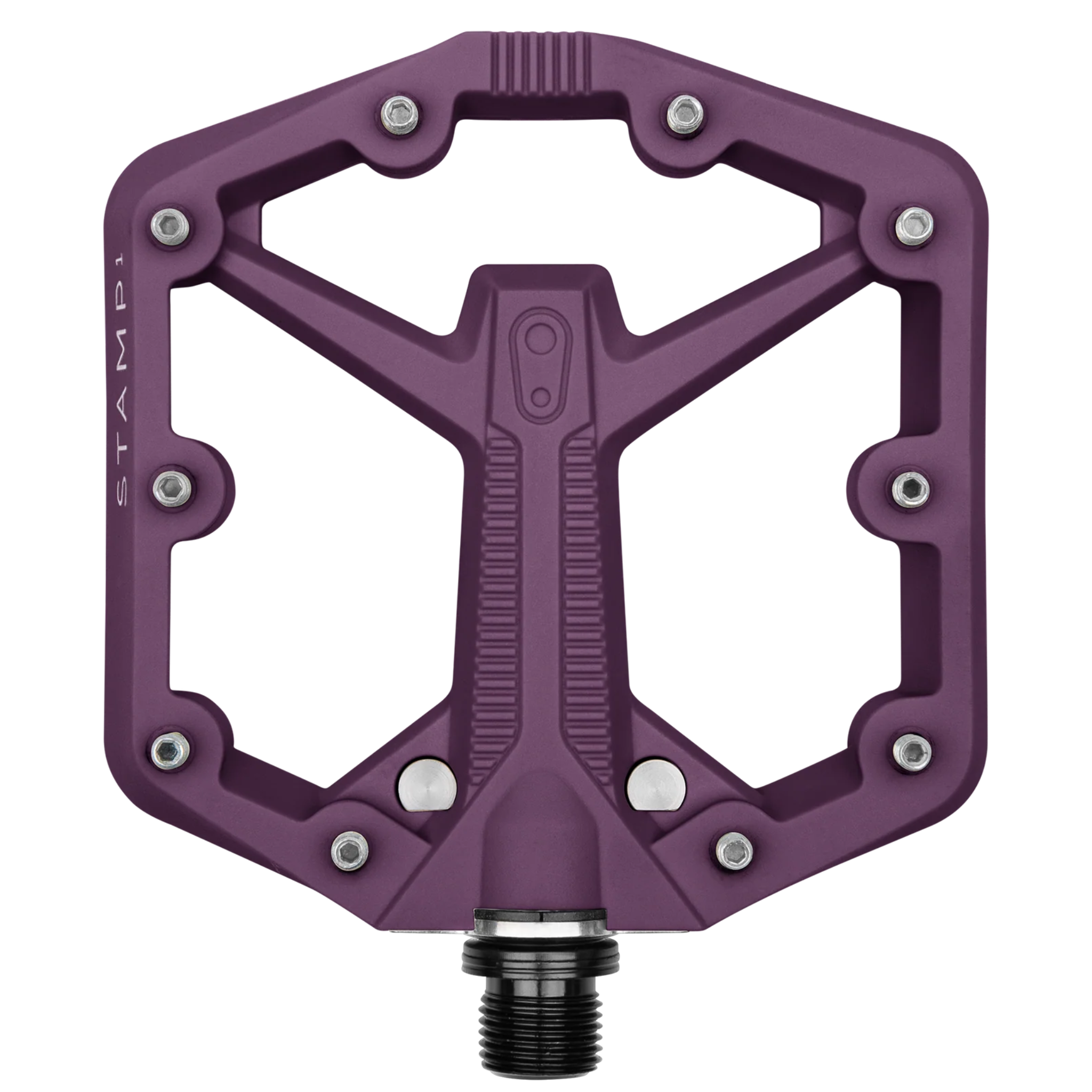 Pedales de plataforma para bicicleta Crankbrothers Stamp 1 de color morado